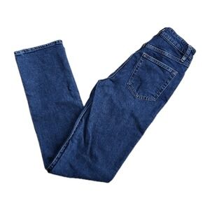 FRAME The Ruler Written Blue Denim Jeans Women's Size 23 Straight Leg High Rise